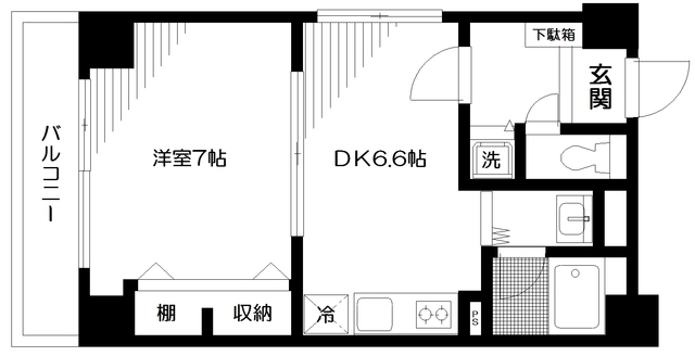ボヌール三軒茶屋101の間取り
