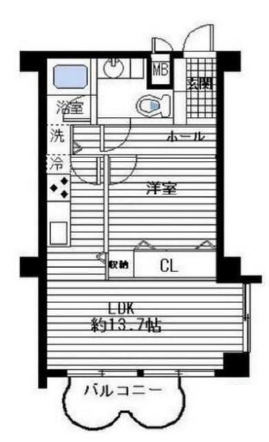 瀬里奈グリーンハイツ502の間取り