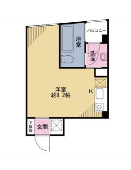 エルプラド自由が丘1bの間取り