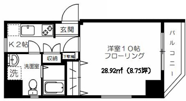 フレンドバレー駒沢601の間取り