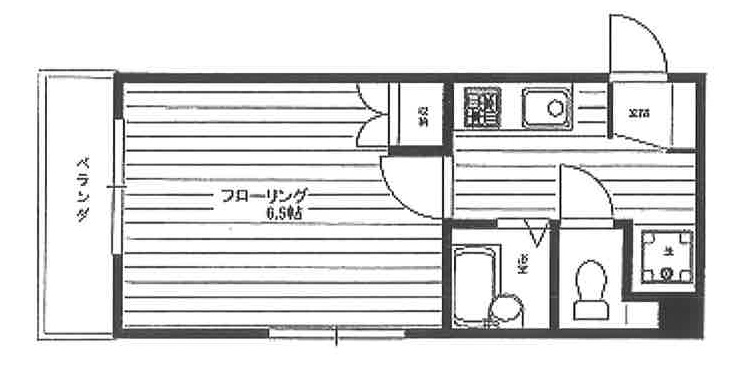 スカイコート恵比寿701の間取り