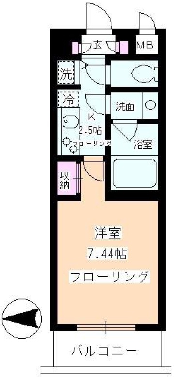 ラ・グランドゥール白金203の間取り