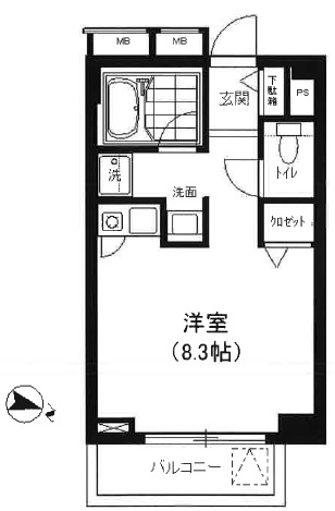 エスポワール渋谷松涛305の間取り