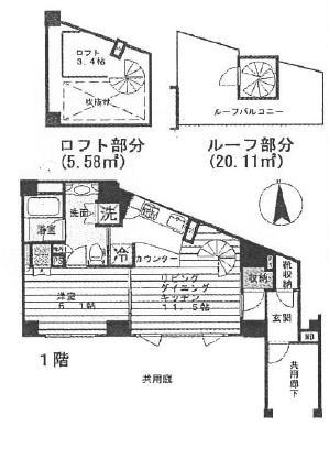 パークコート高輪フォレストレジデンス102の間取り