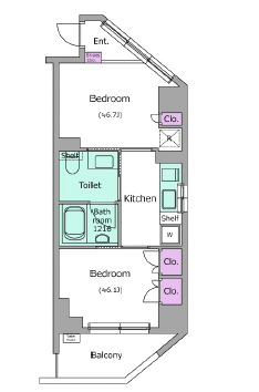 レジディア渋谷604の間取り