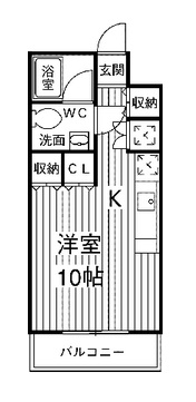 センチュリー三軒茶屋204の間取り