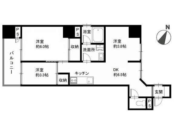 ハイライフ恵比寿207の間取り