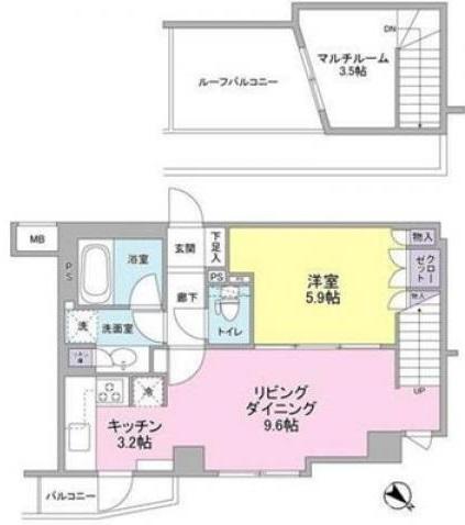 ファミール南青山ブランカ405の間取り