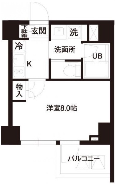 アルティス白金高輪204の間取り