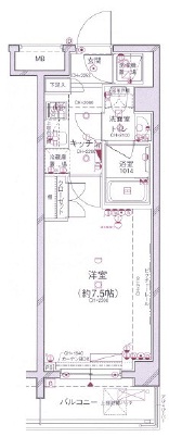 パレステュディオ白金台209の間取り