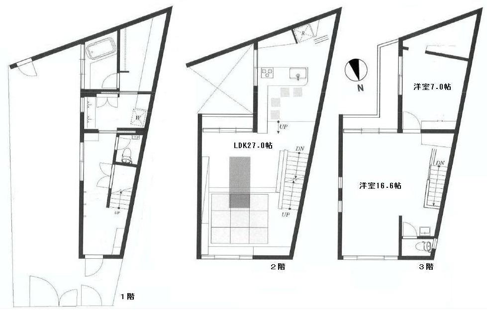 上目黒3丁目K邸戸建の間取り