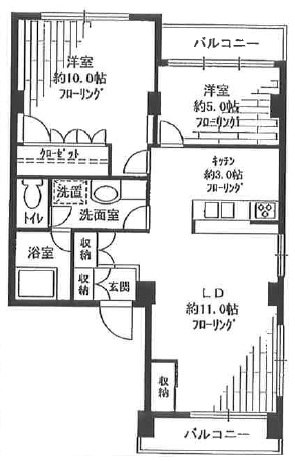 グリーンビュー目黒301の間取り