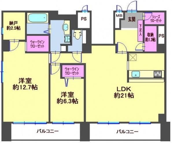 マンション南恵比寿601の間取り