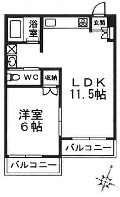 YKビル南302の間取り