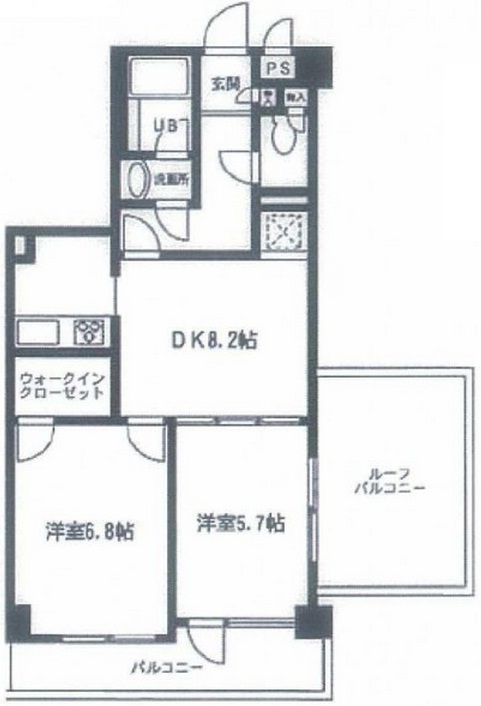 ボヌール都立大学弐番館603の間取り