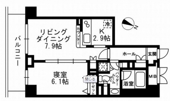 アゼリア学芸大学402の間取り