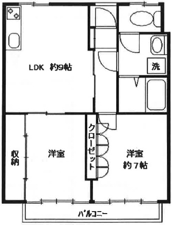 せせらぎ太子堂201の間取り