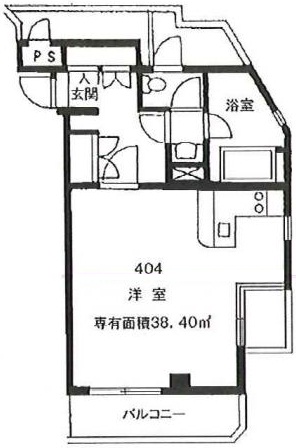 恵比寿ホワイトレジデンス404の間取り