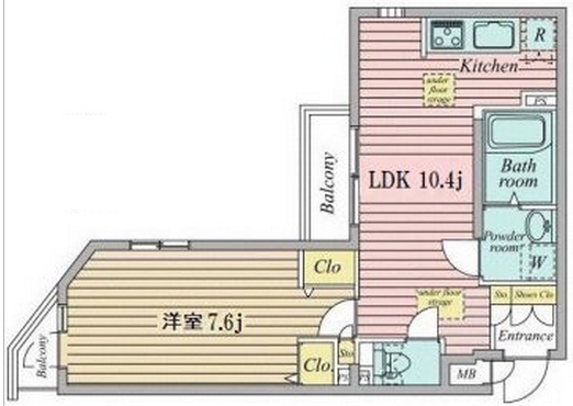 フェニックス麻布狸穴公園201の間取り