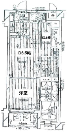 デュオスカーラ学芸大学205の間取り