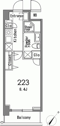 プラウドフラット中目黒223の間取り