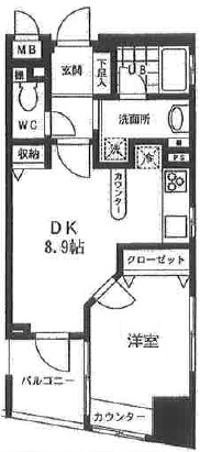 ジェイフラッツ中目黒(Jフラッツ中目黒)805の間取り