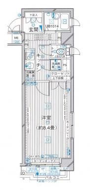 菱和パレス高輪406の間取り