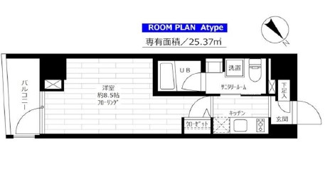 ステージファースト駒沢801の間取り