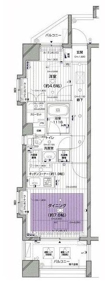 グラーサ渋谷松涛401の間取り