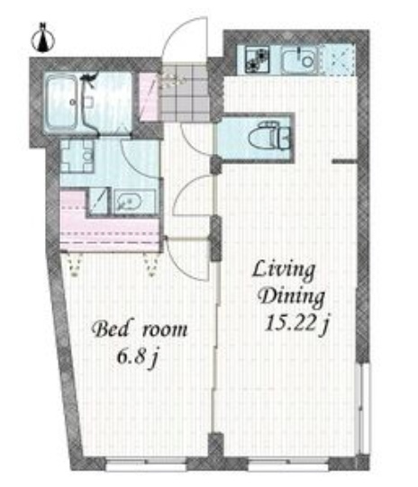 Branche目黒大橋(ブランシェ目黒大橋)204の間取り