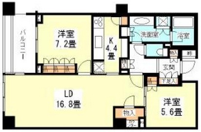 パークコート高輪ヒルトップレジデンス405の間取り