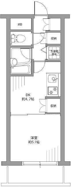 シティスクエア恵比寿304の間取り