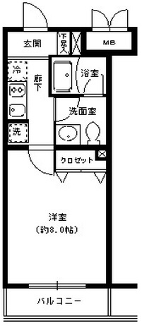 ジーリョ自由が丘205の間取り