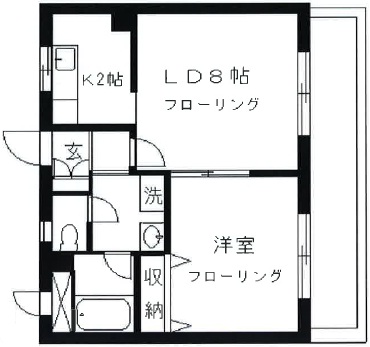 パーシモンコート302の間取り