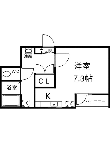 コスモ白金ヒルズ302の間取り