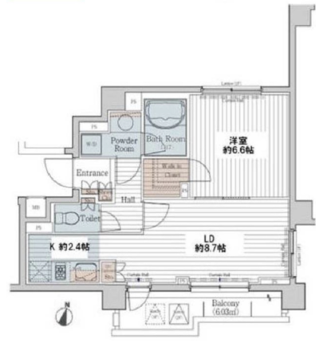 カスタリア三宿102の間取り