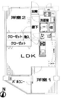 ライオンズマンション白金東602の間取り