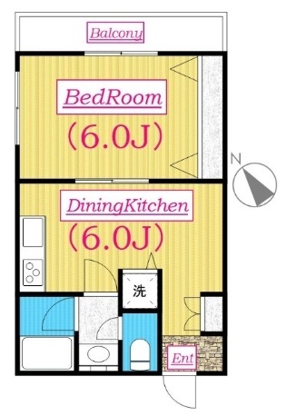 ロイヤルビル上谷801の間取り