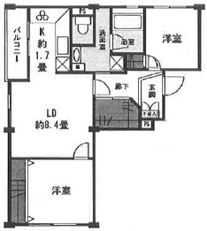 目黒第1コーポラス304の間取り