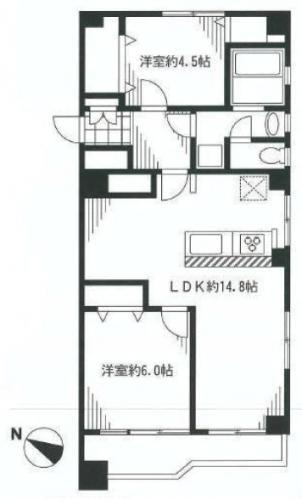 サンリーブ恵比寿701の間取り