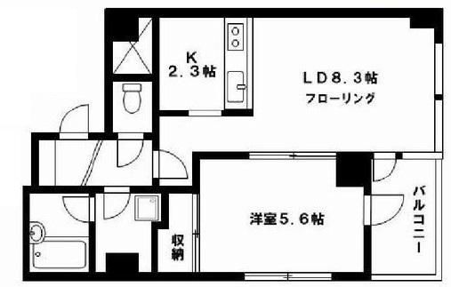 メゾンシャルム202の間取り