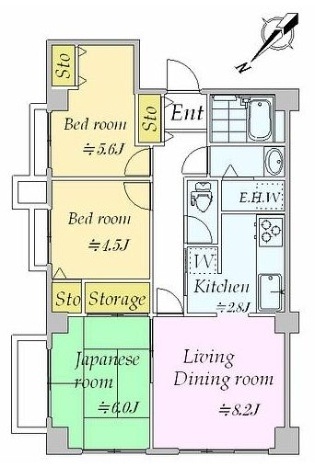 第2中目黒シティハウス306の間取り