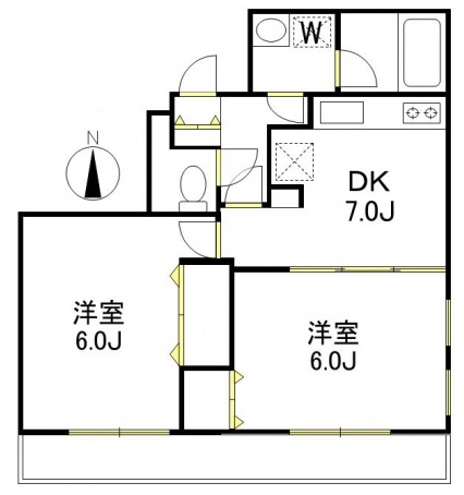 とうどうビル302の間取り