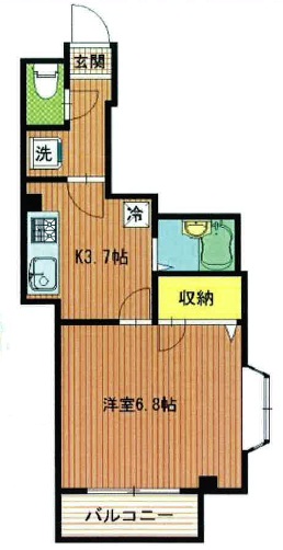 ベルハイム代沢401の間取り