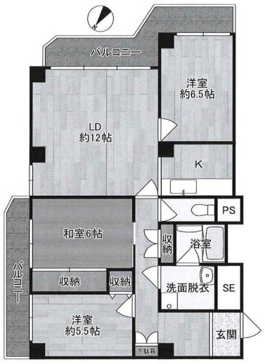 シーアイマンション駒場B棟1008の間取り