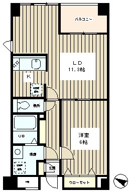 クエスタ高輪403の間取り