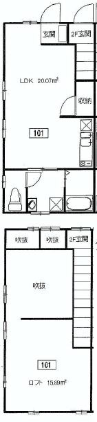 Bon-Chic中目黒 (ボンチック中目黒)101の間取り