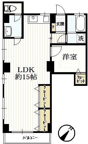 諏訪台マンション202の間取り