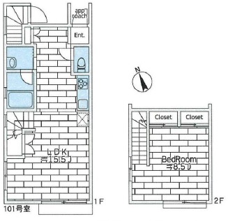 スイートピア三宿(Sweet Pea Mishuku)101の間取り