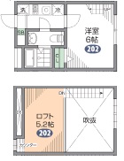 グランエッグス三軒茶屋N202の間取り